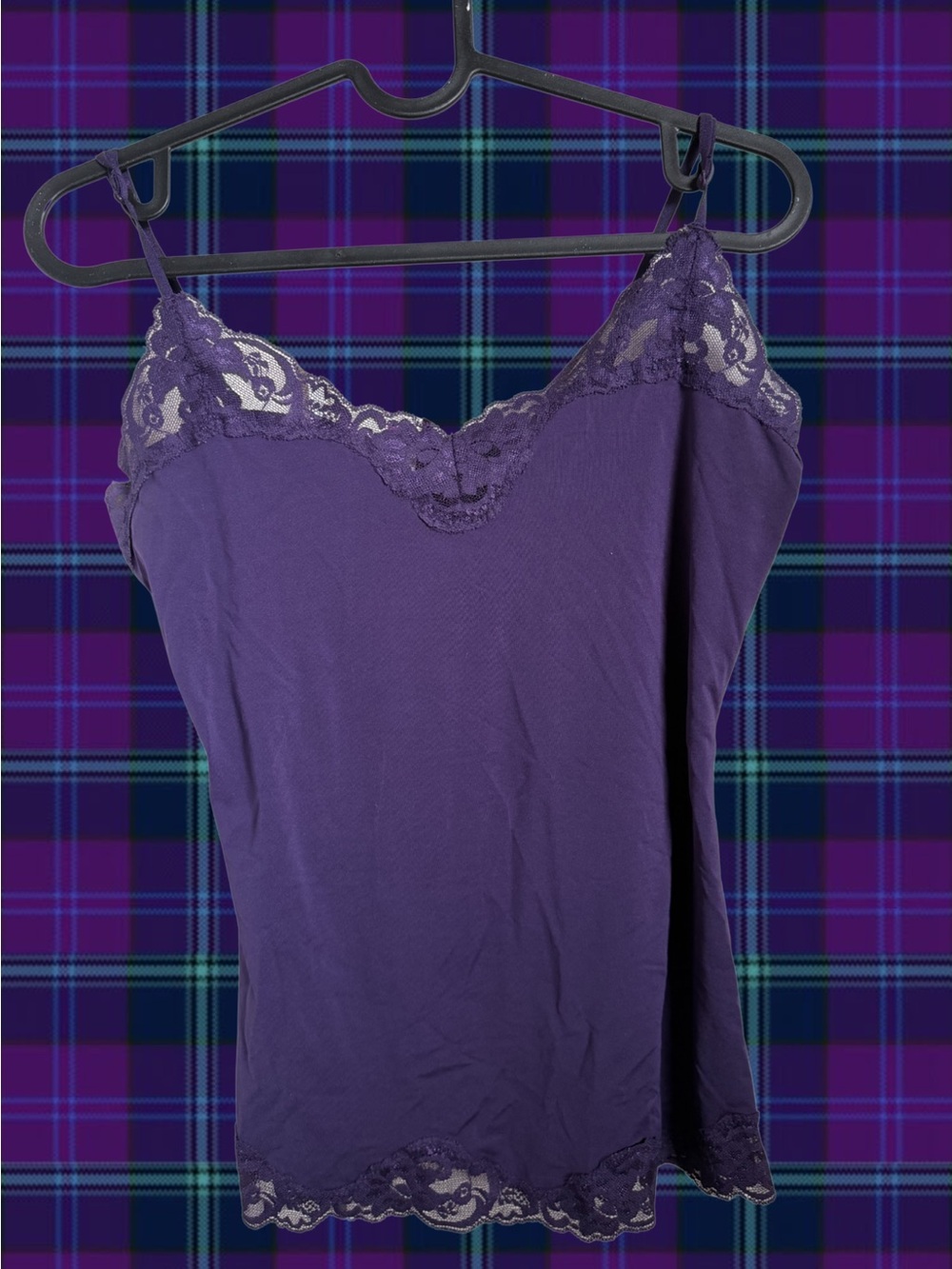 Smart Set Purple Lace-Trim Camisole